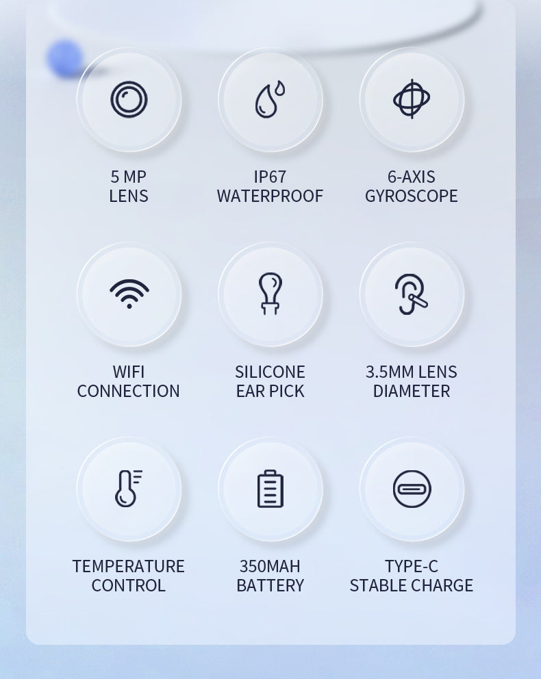 Visual Earpick Endoscope: Herramientas Inteligentes de Limpieza de Oídos con WiFi